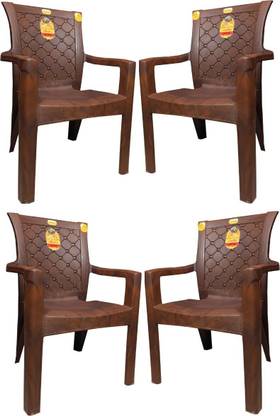 Anmol Plastic Chair for Home, Office Comfortable, Arm Rest Bearing Capacity Upto 200Kg Plastic Living Room Chair
