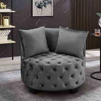 India wood mart BARREL CHAIR MODRN W ROUND ACCENT BARREL CHAIR WITH TUFFED Foam Living Room Chair