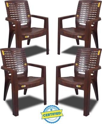 COMFORT Creation High Back Heavy Duty Ortho Chair for Home Office and Restaurant Plastic Living Room Chair