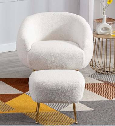 SIYARA DESIGN Accent Chair with Ottoman| Lounge Chair| Barrel chair | Living Room Chair Solid Wood Living Room Chair