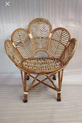 CRAFTCANE Bamboo Cane Flower Chair,Kursi with Cushion Cane Living Room Chair