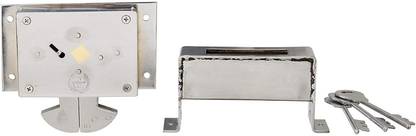 HARRISON H 0597 Center Shutter Lock 3 Keys Heavy Padlock