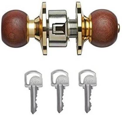 Godrej Locks classic wooden cylindrical with 3 keys (5809) Lock