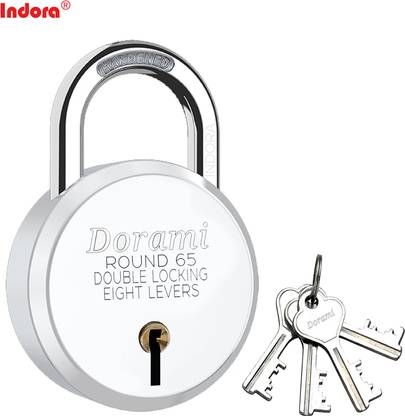 Indora Round 65mm lock 3 Keys Double Locking 8 Lever locks and security TAJ P2.3 Padlock