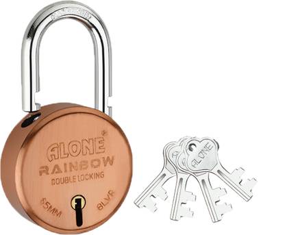 alone Rainbow Round 65mm lock 4 Keys Padlock for door Copper Finish Padlock Padlock