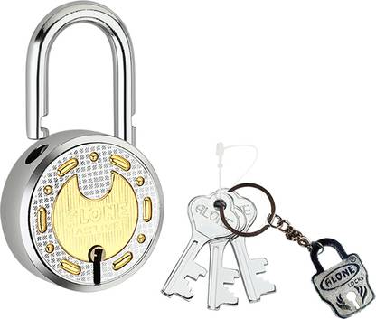 alone Active Round 50mm Lock for Home Gate Grill Shop 3 Keys 7 Levers Padlock Brass Padlock