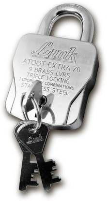 Link atoot extra heavy 70mm 9 brass levers triple locking (3 keys) Padlock