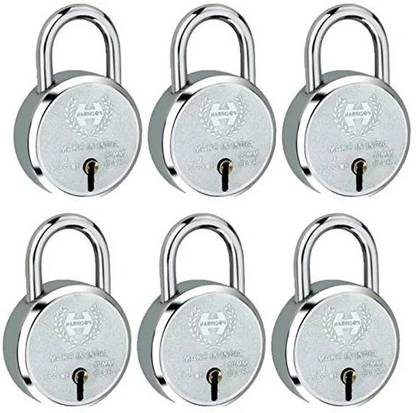 HARRISON 0656 J Supreme Round 50mm BCP Padlock with 7 Lever (Pack of 6) Padlock