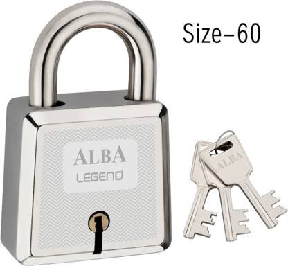 ALBA Legend Extra Strong Padlock with 3 Milled Keys Rust Proof Mechanism Lock,60 mm Padlock