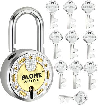 Fithome Alone Active Round 65mm Lock for Home Gate Shop Shutter, D/L 10 Keys (pack of 1) Padlock
