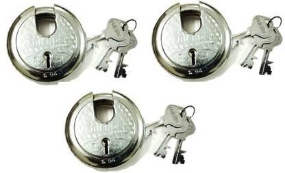Loki 90 MM SHUTTER LOCK 3 PCs LOCK 9 KEYs Padlock