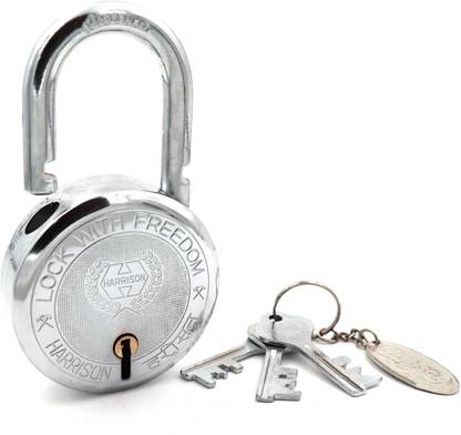 HARRISON T-26/BCP - Premium Round Padlock (9 Levers) with 3 No. Keys - 75 MM Padlock