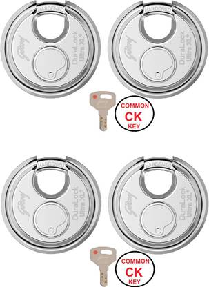 Godrej Dura Lock - Ultra XL+ (2 Set 4No.- 90mm) 3 Common Key per Set- Padlock