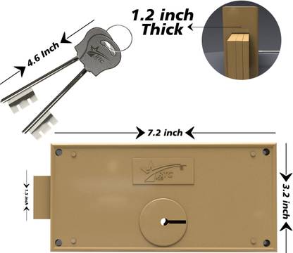 RTC PLUS COMMANDER SIDE SHUTTER LOCK WITH 2KEYS Lock