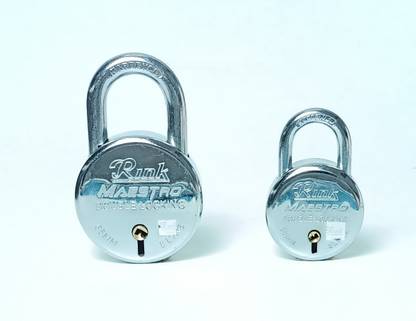 TOM 65 mm + 50 mm Hardened Steel Lever Double Locking with 3 Keys Rink Padlock