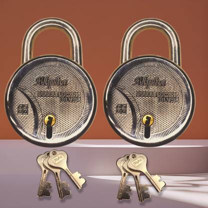 BrotherLockhous Alpha Double Lock/High security/Shutter lock/Round Lock 8 Levers padlock 65mm Padlock