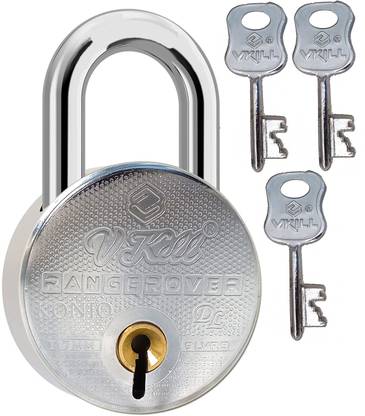 KONIO V-Kill Steel Padlock Double Locking Hardened Lock with 3 keys Pack-1 Padlock