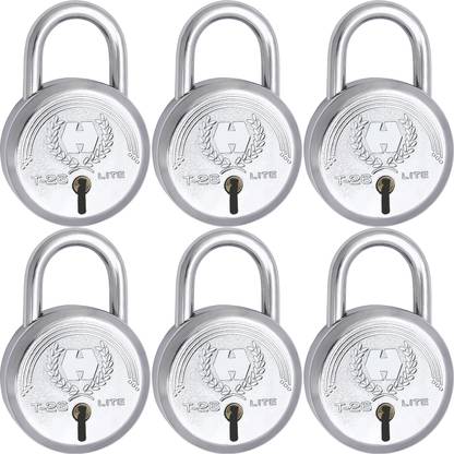 HARRISONLOCK T-26 LITE/BCP-0532_PK 5 Steel 5 Levers Padlock with 3 Keys (Pack of 6) Padlock