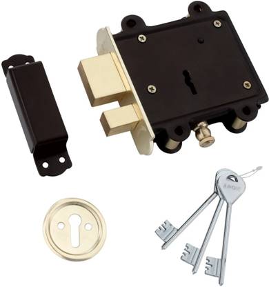 Afonlock Powder Coating Finish|Main Door Lock with 3 Keys| 8 LEVER|Heavy Deadbolt Lock