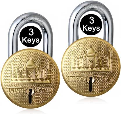 Indora Round 65mm Steel Lock Double Locking 8 Steel Lever T65.34 Padlock