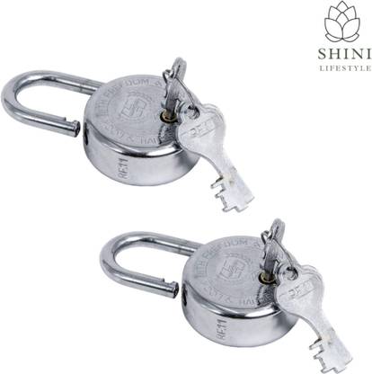 SHINI LIFESTYLE Tala Chabi Lock and Key Security Home safety Padlock with 3 keys 40mm 2pc Lock