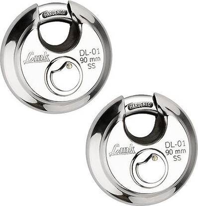 Link Hi-Tech 90mm Round Padlock 2Pcs-Set Combo Padlock