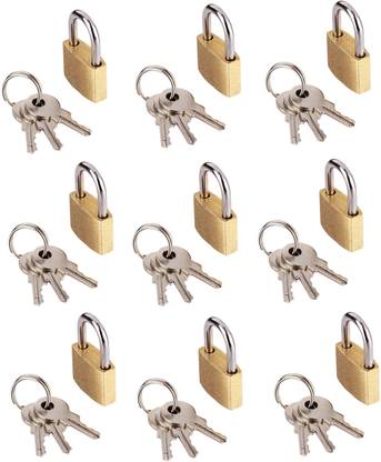 TOOLBUX Small Locks with Keys, Mini Padlocks for Luggage, Backpacks, 9 Pcs Lock