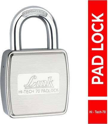 Link Hi-Tech 70mm Lock | Stainless Steel Body | Hardened Shackle | Made in India Padlock
