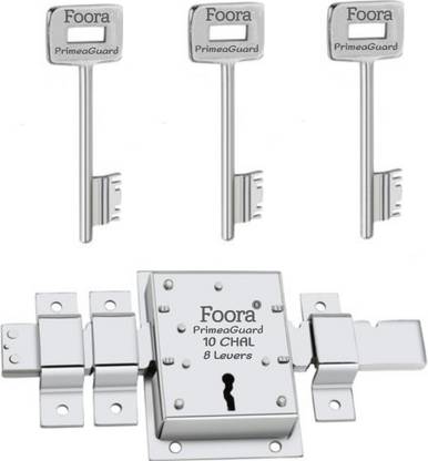 Foora PrimeGuard 10 Chal with Extra Key, 8 Lever, Operated Both Side Lock