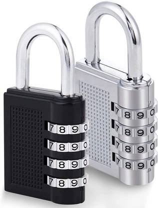 PuthaK 2 Pack 4 Digit Code Combination Small Lock Outdoor Indoor Waterproof Padlock Combination Lock