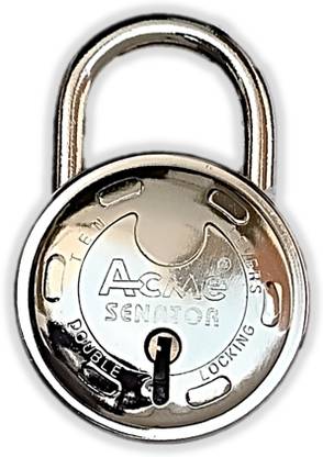 Acme Padlock Senator Round 75mm With 3 Keys, 10 Levers Double Locking Technology Padlock
