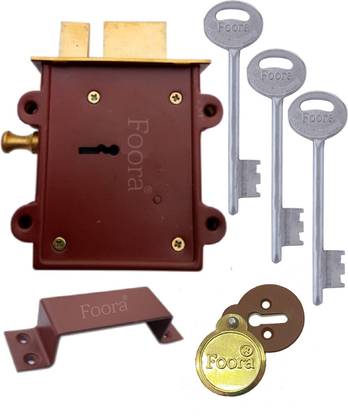 Foora Entry door lock interlock 2 in 1 with towerbolt Operated Both Side,1 tower bolt Lock