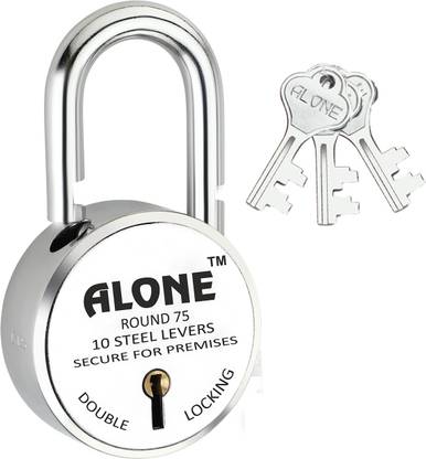 Fithome Alone Round 75mm Lock for Home Link Gate Shop Shutter, D/L 3 Keys (pack of 1) Padlock