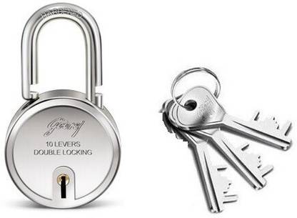Godrej ROUND LOCK 10 LEVERS 3 KEYS Padlock