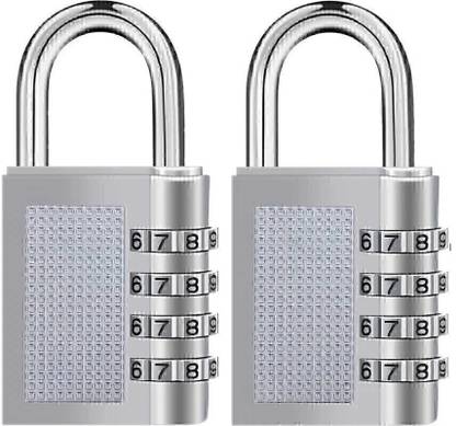 Techtest Combination 4 Digit Number Travel Luggage Password Lock For Home Office Gym School Padlock