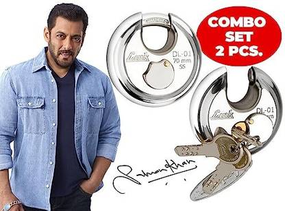 Link Hi-Tech 70mm Round Padlock 2Pcs-Set Combo Padlock