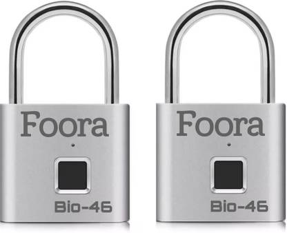 Foora BIO-46 (pk-2) SMART FINGER PRINT LOCK MULTIPURPOSE LOCK Padlock