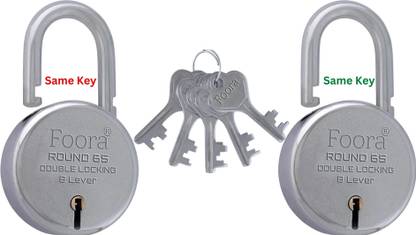 Foora Same Keys Lock ( Common key for both Padlock Padlock