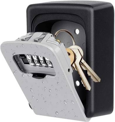 divinezon 4-Digit Combination Wall Mounted Key Storage Lock Box Combination Lock