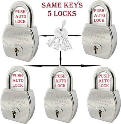 IBDA same key lock | 5 lock with common key |multiple lock with single key|steel body Padlock