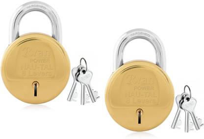 Ryan 65mm Round Lock Double Locking Hardened 8 Levers (Pack OF 2) Padlock