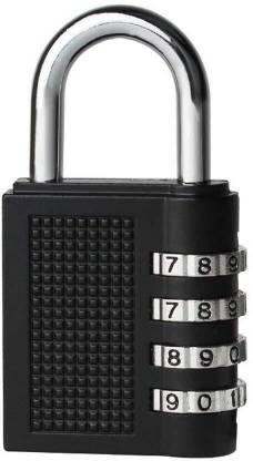 BANISTROKES 4 Dial Lock Combination Padlock for Home Office Hotel (PACK OF 1) Lock