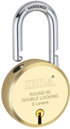 IBDA small lock | Double Locking | 6 Levers' Technology | Rivetless Steel Body Padlock