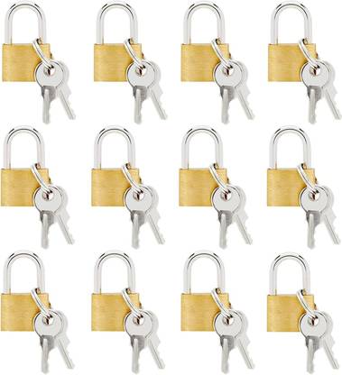 Urban home care 12 Pack Mini Locks with Keys Lock