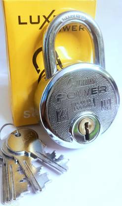 alone Luxury Power® 77 MM Big Size, Big Tumbler Steel Padlock 4 Keys, D/L Technology Padlock
