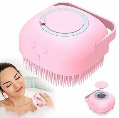 SAFARTRADERS Silicone Bath Brush Shower Massage Scrubber Body Skin Exfoliating Scrubbing