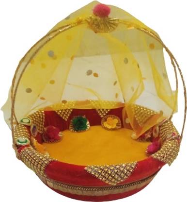 SHYAM Krishna ji Basket decorated size L 5 to 6 Jhula