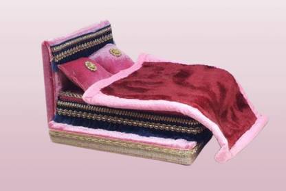 tilak shringar laddu gopal ji special step bed with two cushion and blanket(size 1to6) Jhula