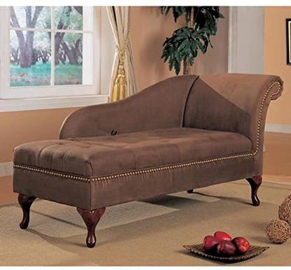 Furniture Hub Classic Chaise Longue in Chesterfield Style Couch Armchair Relax Lounger Sofa Solid Wood Chaise