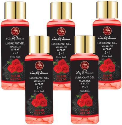 Way Of Pleasure 2-In-1 Lubricant Non-Sticky Water Base Rose ( Gulab) Lube Gel For Men & Women Lubricant
